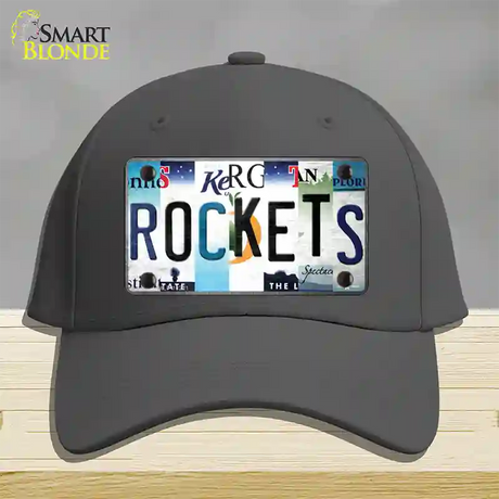 Rockets Strip Art Novelty License Plate Hat Tag Cotton / Charcoal