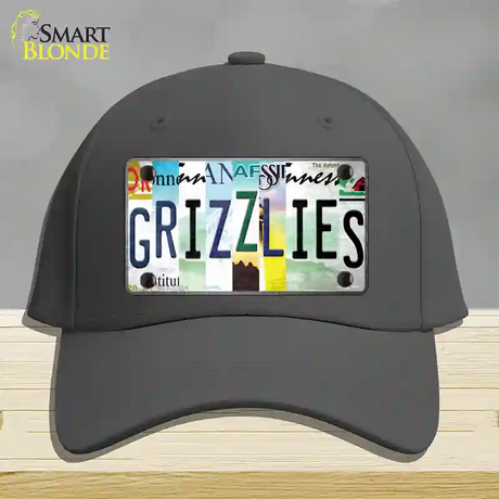 Grizzlies Strip Art Novelty License Plate Hat Tag Cotton / Charcoal