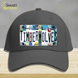 Timberwolves Strip Art Novelty License Plate Hat Tag Cotton / Charcoal