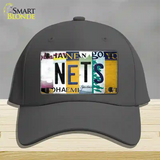 Nets Strip Art Novelty License Plate Hat Tag Cotton / Charcoal