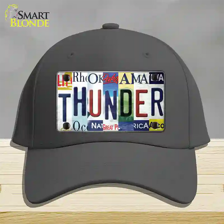 Thunder Strip Art Novelty License Plate Hat Tag Cotton / Charcoal