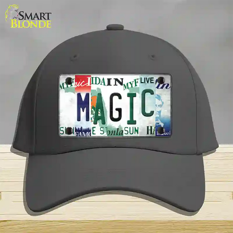 Magic Strip Art Novelty License Plate Hat Tag Cotton / Charcoal