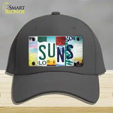 Suns Strip Art Novelty License Plate Hat Tag Cotton / Charcoal