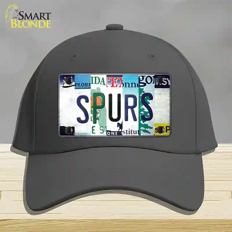 Spurs Strip Art Novelty License Plate Hat Tag Cotton / Charcoal