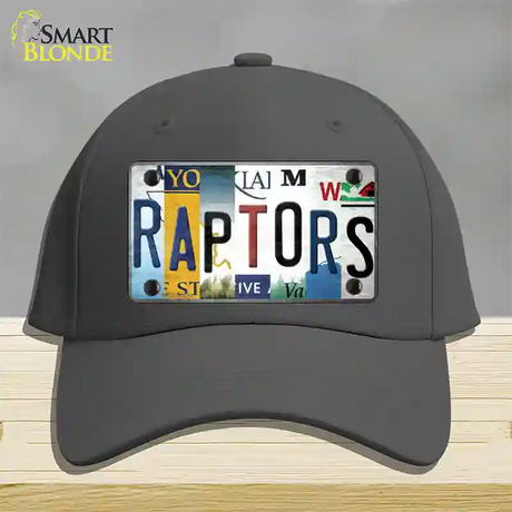 Raptors Strip Art Novelty License Plate Hat Tag Cotton / Charcoal