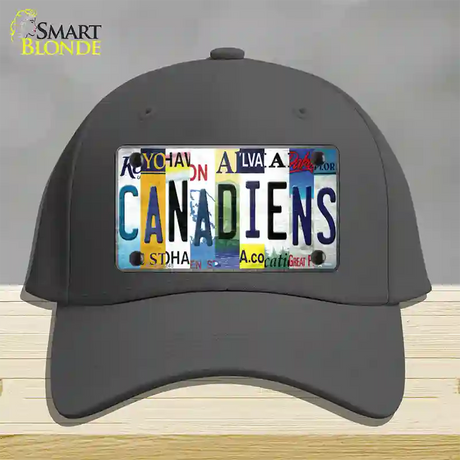 Canadiens Strip Art Novelty License Plate Hat Tag Cotton / Charcoal