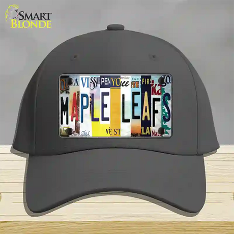 Maple Leafs Strip Art Novelty License Plate Hat Tag Cotton / Charcoal