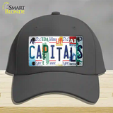 Capitals Strip Art Novelty License Plate Hat Tag Cotton / Charcoal