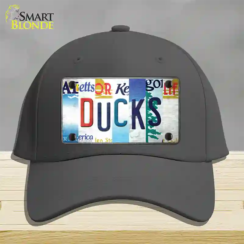 Ducks Strip Art Novelty License Plate Hat Tag Cotton / Charcoal