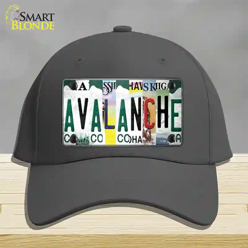 Avalanche Strip Art Novelty License Plate Hat Tag Cotton / Charcoal