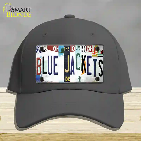 Blue Jackets Strip Art Novelty License Plate Hat Tag Cotton / Charcoal