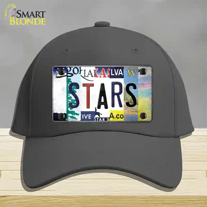 Stars Strip Art Novelty License Plate Hat Tag Cotton / Charcoal