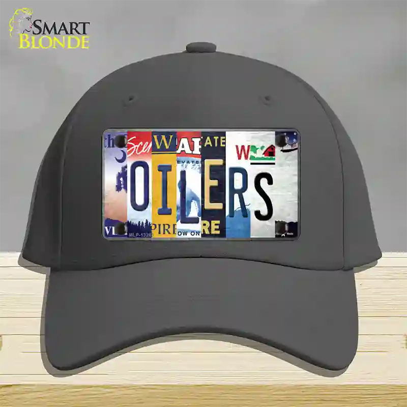 Oilers Strip Art Novelty License Plate Hat Tag Cotton / Charcoal