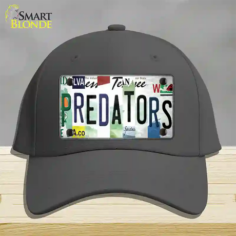 Predators Strip Art Novelty License Plate Hat Tag Cotton / Charcoal