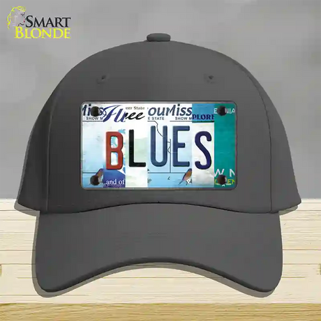 Blues Strip Art Novelty License Plate Hat Tag Cotton / Charcoal