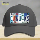 Canucks Strip Art Novelty License Plate Hat Tag Cotton / Charcoal