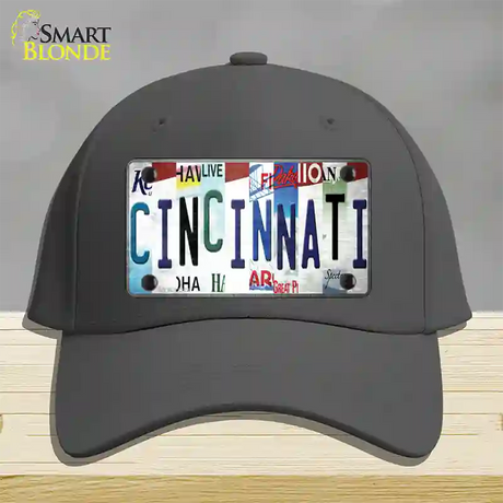 Cincinnati Strip Art Novelty License Plate Hat Tag Cotton / Charcoal