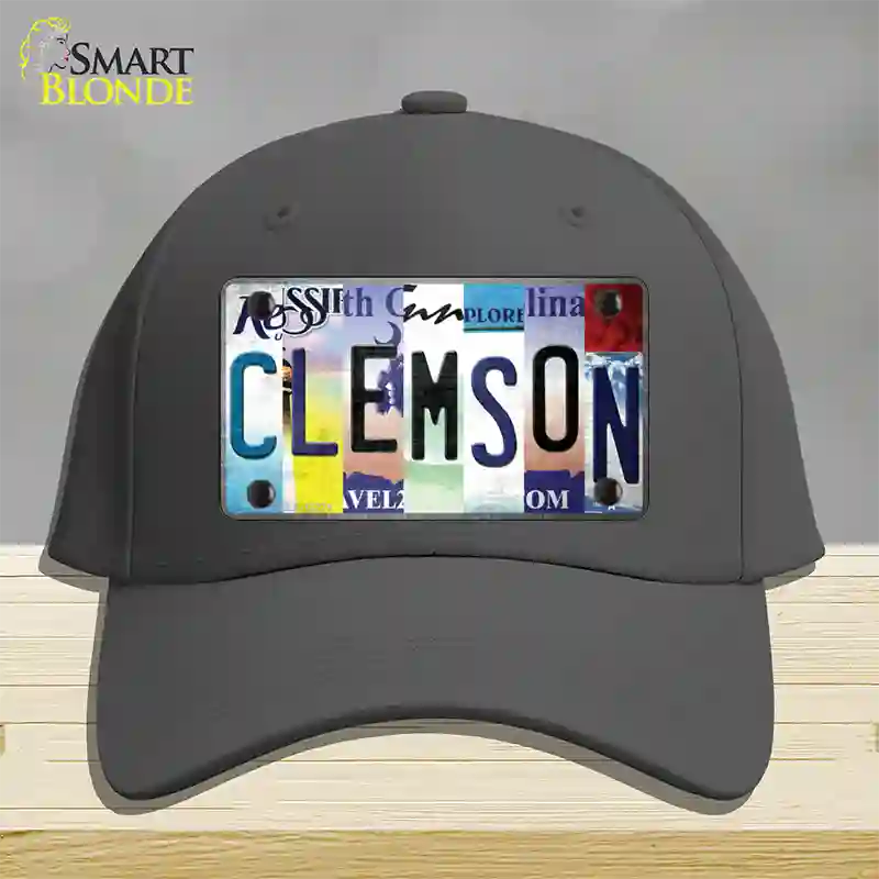 Clemson Strip Art Novelty License Plate Hat Tag Cotton / Charcoal