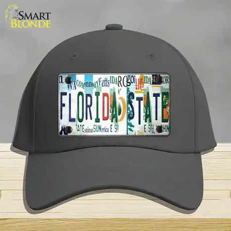 Florida State Strip Art Novelty License Plate Hat Tag Cotton / Charcoal