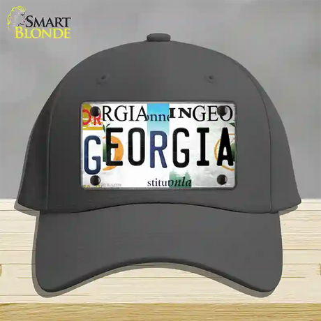 Georgia Strip Art Novelty License Plate Hat Tag Cotton / Charcoal