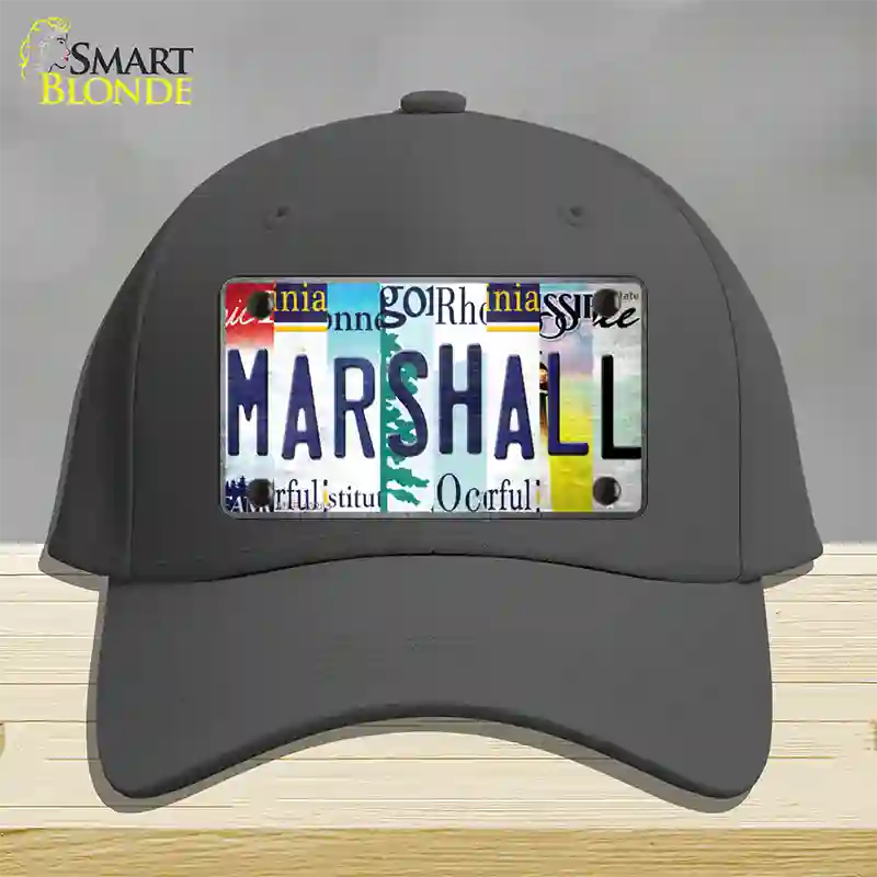 Marshall Strip Art Novelty License Plate Hat Tag Cotton / Charcoal