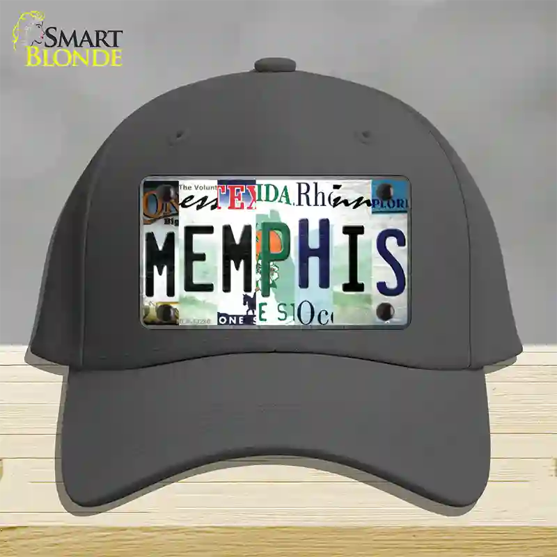 Memphis Strip Art Novelty License Plate Hat Tag Cotton / Charcoal