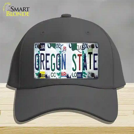 Oregon State Strip Art Novelty License Plate Hat Tag Cotton / Charcoal