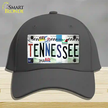 Tennessee Strip Art Novelty License Plate Hat Tag Cotton / Charcoal