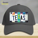 Texas Strip Art Novelty License Plate Hat Tag Cotton / Charcoal