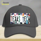 Texas Tech Strip Art Novelty License Plate Hat Tag Cotton / Charcoal