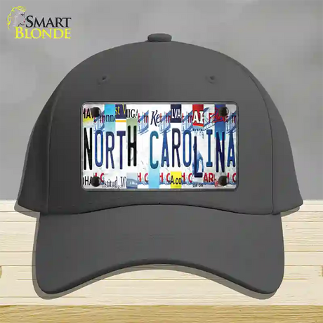 North Carolina Strip Art Novelty License Plate Hat Tag Cotton / Charcoal