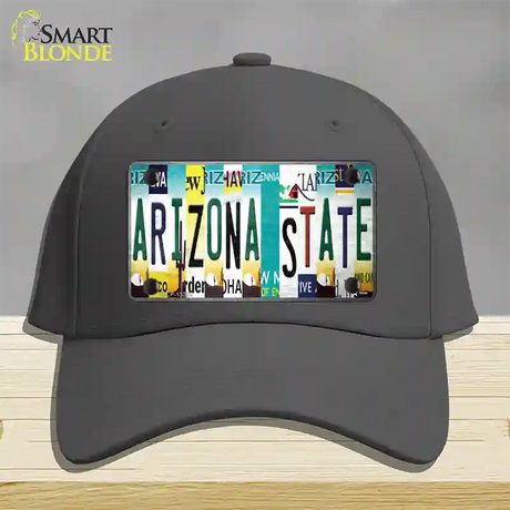 Arizona State Strip Art Novelty License Plate Hat Tag Cotton / Charcoal