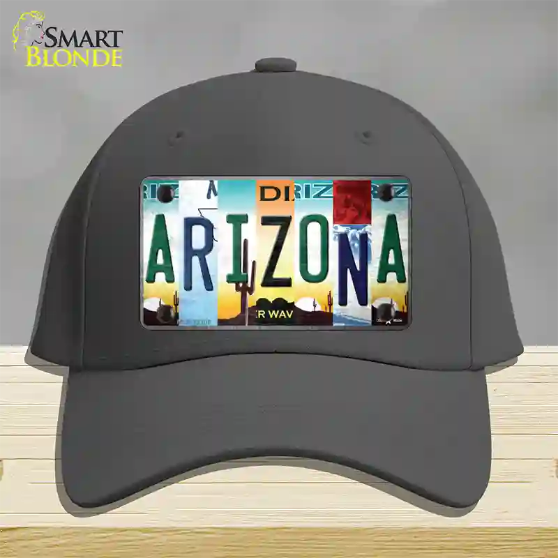 Arizona Strip Art Novelty License Plate Hat Tag Cotton / Charcoal