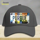 Purdue Strip Art Novelty License Plate Hat Tag Cotton / Charcoal