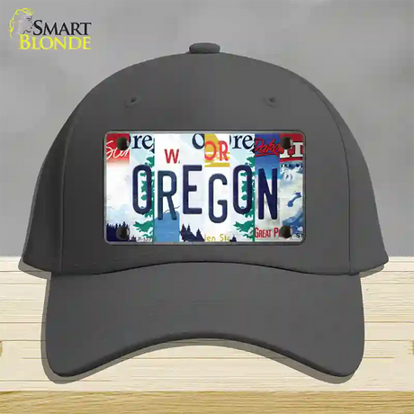 Oregon Strip Art Novelty License Plate Hat Tag Cotton / Charcoal