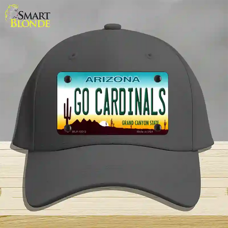 Go Cardinals Novelty License Plate Hat Tag Cotton / Charcoal