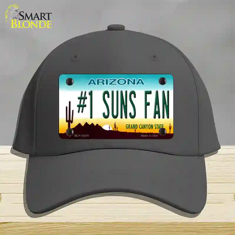 Number 1 Suns Fan Novelty License Plate Hat Tag Cotton / Charcoal