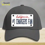 Number 1 Chargers Fan Novelty License Plate Hat Tag Cotton / Charcoal