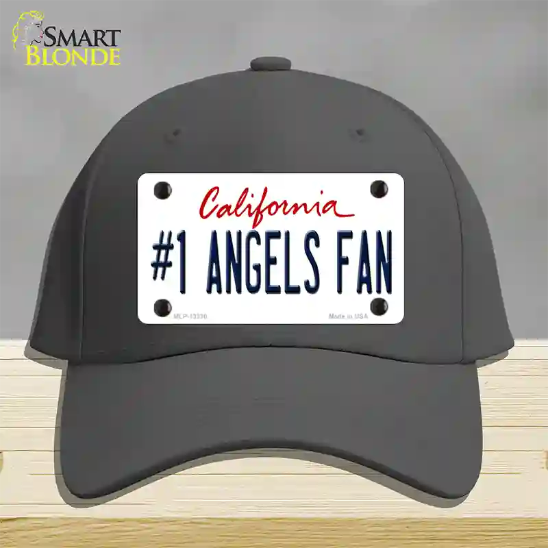 Number 1 Angels Fan Novelty License Plate Hat Tag Cotton / Charcoal