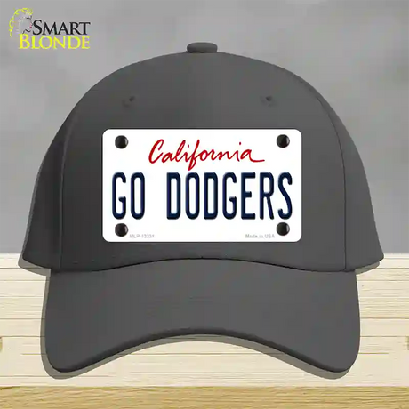 Go Dodgers Novelty License Plate Hat Tag Cotton / Charcoal