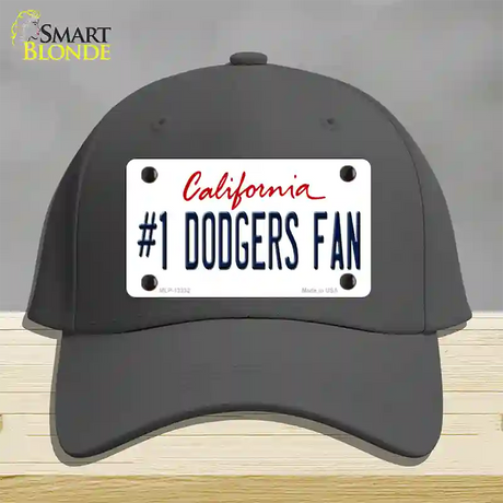 Number 1 Dodgers Fan Novelty License Plate Hat Tag Cotton / Charcoal