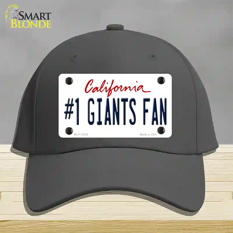 Number 1 Giants Fan Novelty License Plate Hat Tag Cotton / Charcoal