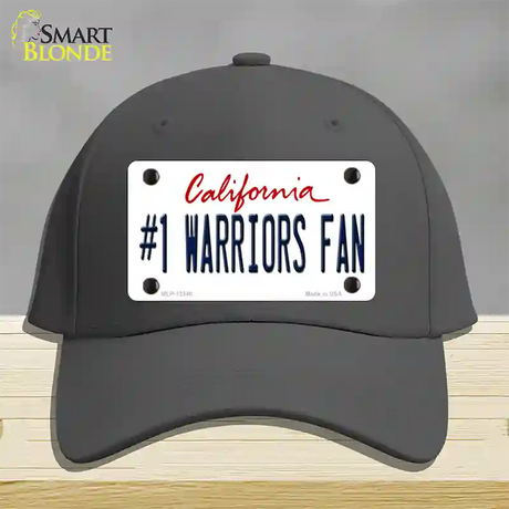 Number 1 Warriors Fan Novelty License Plate Hat Tag Cotton / Charcoal