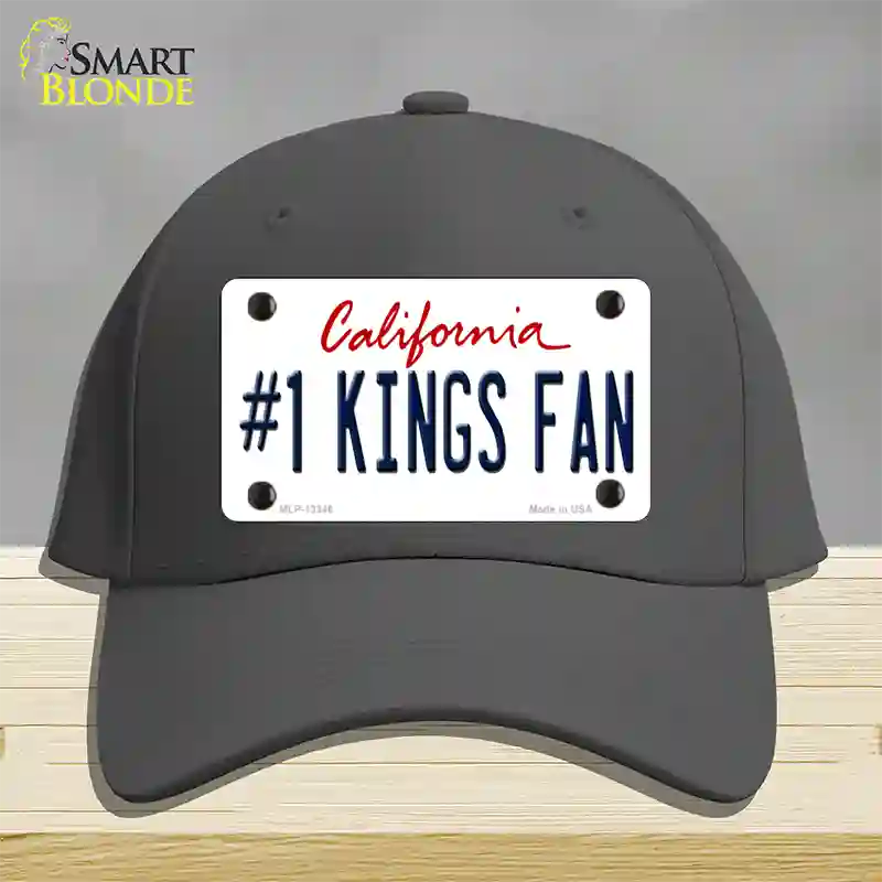 Number 1 Kings Fan Novelty License Plate Hat Tag Cotton / Charcoal