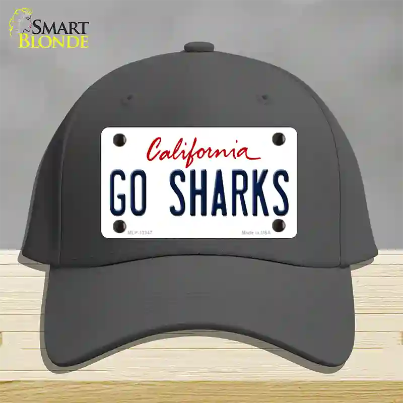 Go Sharks Novelty License Plate Hat Tag Cotton / Charcoal