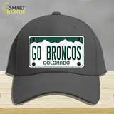 Go Broncos Novelty License Plate Hat Tag Cotton / Charcoal