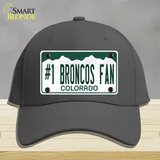 Number 1 Broncos Fan Novelty License Plate Hat Tag Cotton / Charcoal