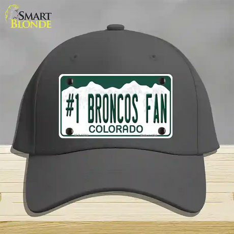 Number 1 Broncos Fan Novelty License Plate Hat Tag Cotton / Charcoal