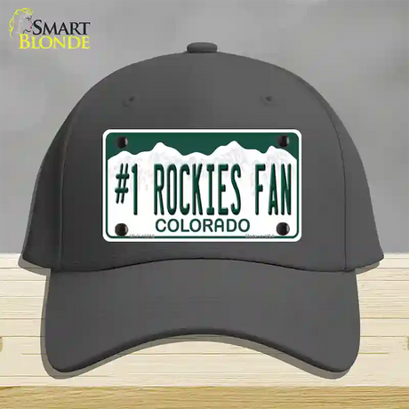 Number 1 Rockies Fan Novelty License Plate Hat Tag Cotton / Charcoal