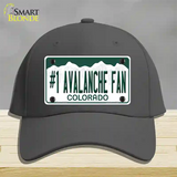 Number 1 Avalanche Fan Novelty License Plate Hat Tag Cotton / Charcoal